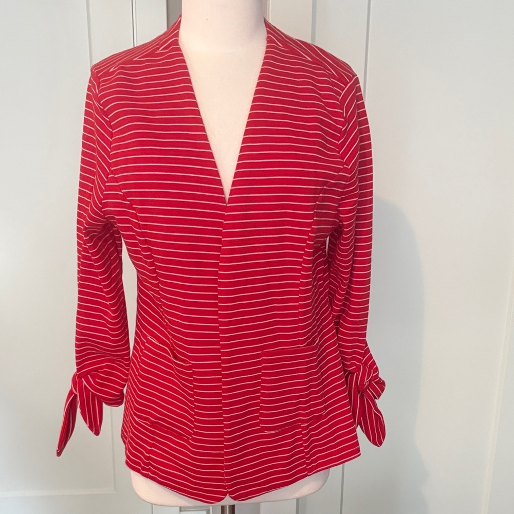 Doe and Rae Striped Women's cotton swing jacket. NWOT sz 1x